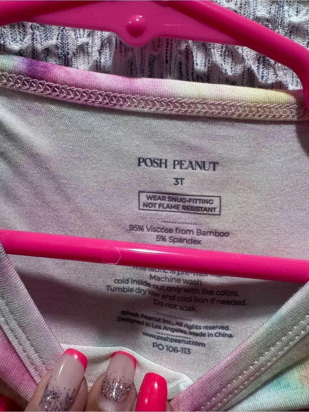 Posh Peanut Joplin Girls' Pink Tie-Dye Short Pajama Set